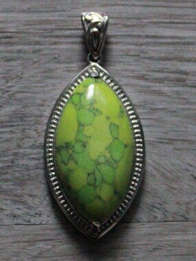 Unknown Brand Howlite & Stainless Steel Pendant